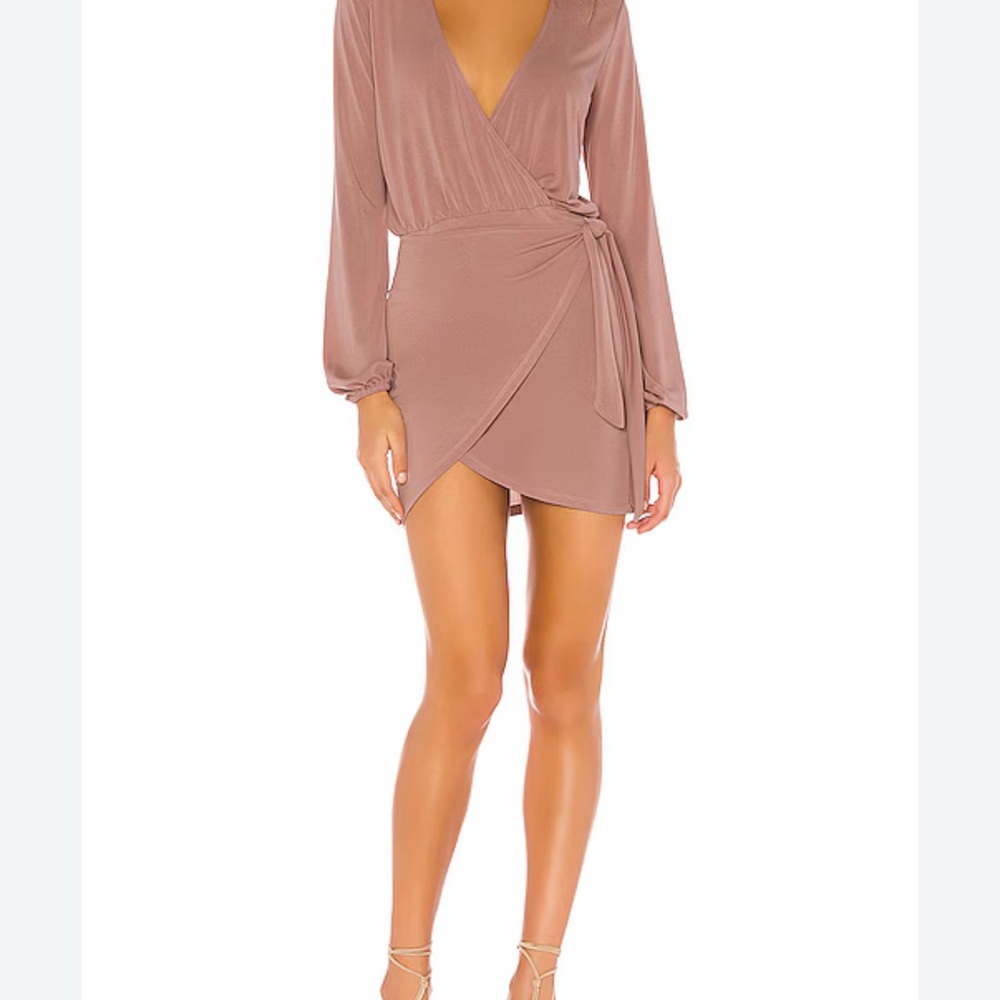 Elegant Wrap Dress in Mauve